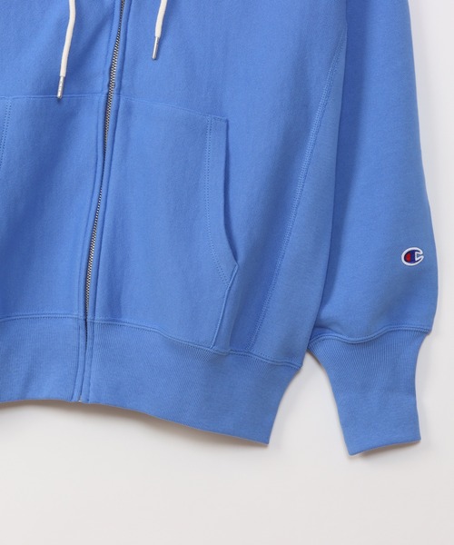 「Champion」 ジップアップパーカー MEDIUM グレー レディース_画像7