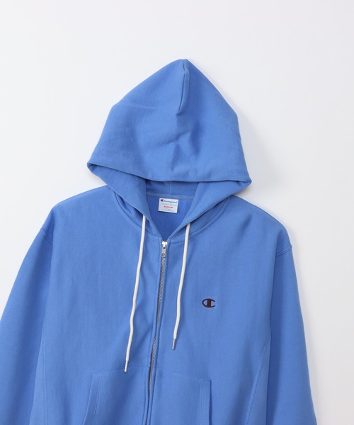 「Champion」 ジップアップパーカー MEDIUM グレー レディース_画像8