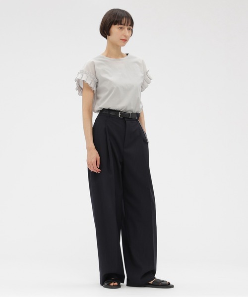 ブラウス シャツ YARN DYE WASHED COTTON レディースの画像