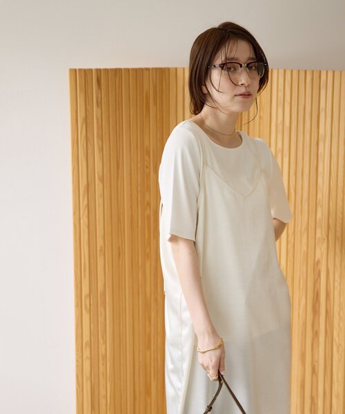 Discoat（ディスコート） ワンピース 「Noka/WEB限定」サテン裾レース