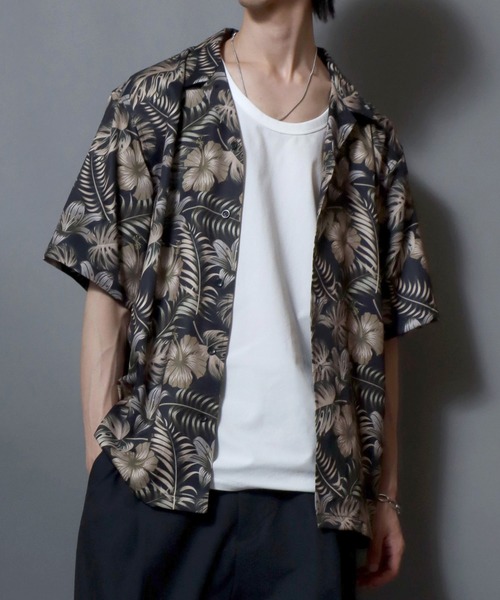 ANPAS（アンパス） アロハシャツ シャツ 半袖 Printed Georgette Short