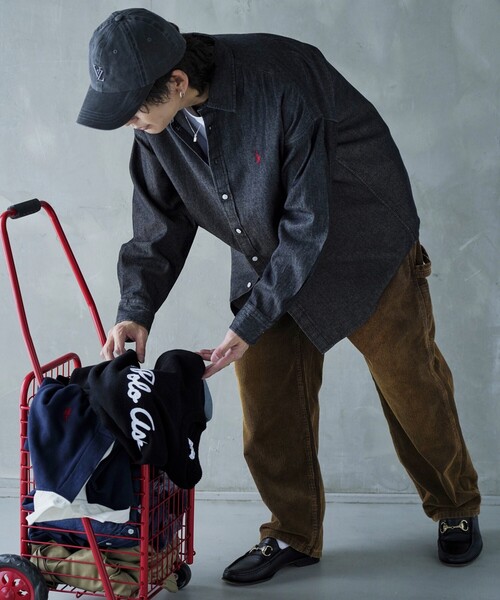 「U.S. POLO ASSN.」 長袖シャツ SMALL サックスブルー メンズ_画像3
