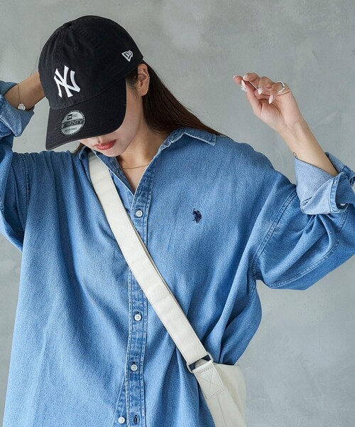 「U.S. POLO ASSN.」 長袖シャツ SMALL サックスブルー メンズ_画像6