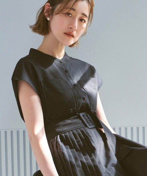 「RUIRUE BOUTIQUE」 半袖ワンピース L ブラック レディース_画像7