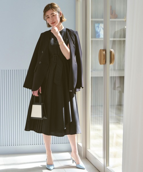 「RUIRUE BOUTIQUE」 半袖ワンピース L ブラック レディース_画像9