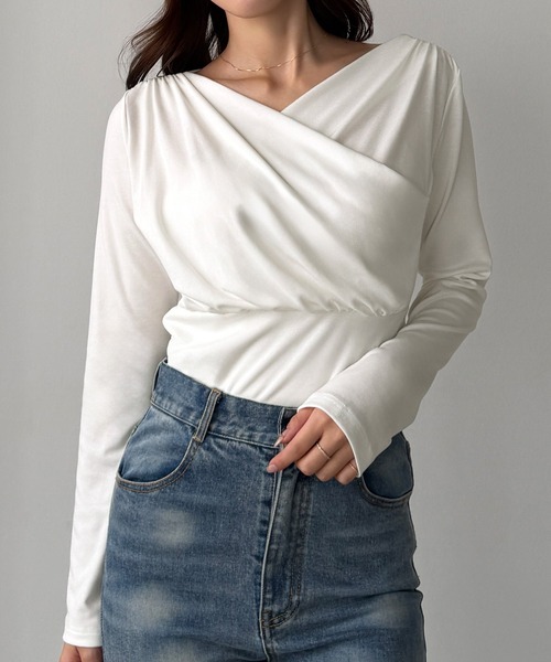 「Louere」 長袖カットソー X-LARGE ブラック レディース_画像6