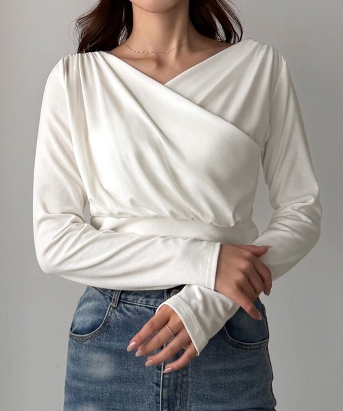 「Louere」 長袖カットソー X-LARGE ブラック レディース_画像7