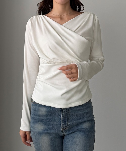 「Louere」 長袖カットソー X-LARGE ブラック レディース_画像8