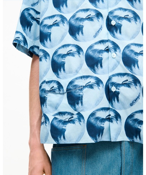 シャツ 'KENZO Apple Pop' ハワイアン ショートスリーブ シャツ イン コットン メンズの画像