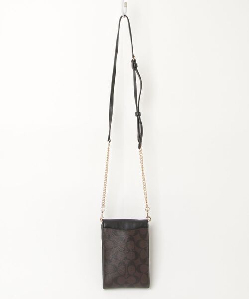 COACH（コーチ） シグネチャー柄 スマホショルダーバッグ - ブラウン 
