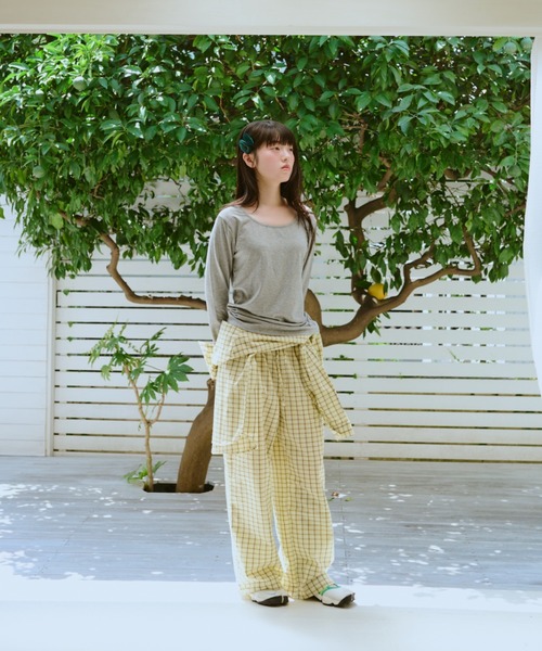 「common gull products.」 長袖カットソー LARGE グレー レディース_画像3