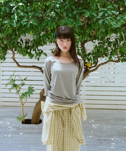 「common gull products.」 長袖カットソー LARGE グレー レディース_画像4