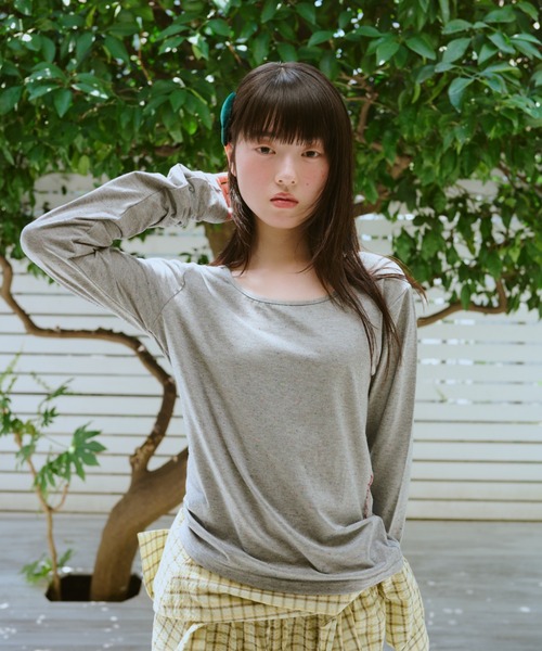 「common gull products.」 長袖カットソー LARGE グレー レディース_画像5