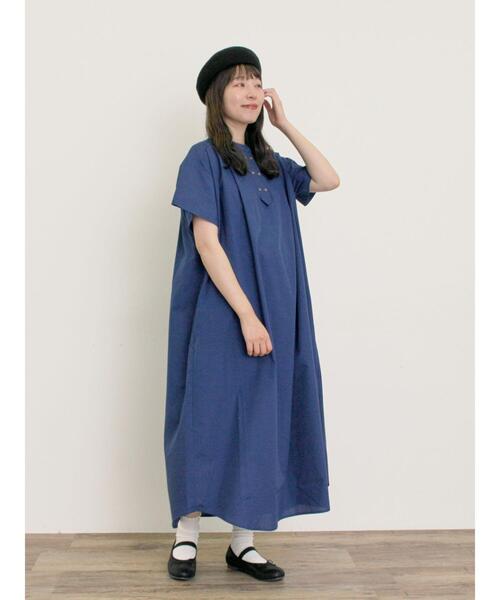 「Samansa Mos2」 半袖ワンピース M グリーン レディース_画像8