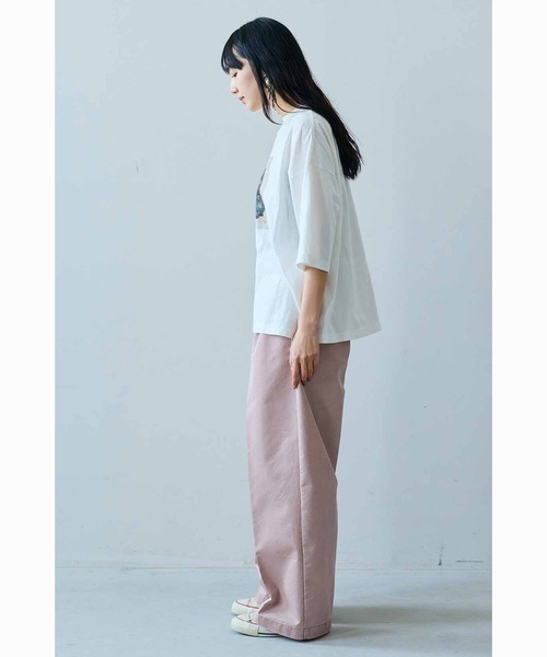 「MEDE19F」 パンツ LL スモークピンク レディース_画像4
