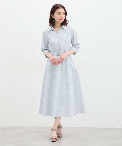 「Honeys」 「GLACIER」シャツワンピース L ブルー系その他 レディース_画像7