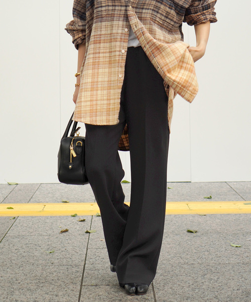 AP STUDIO スラックス パンツ ジョーゼットプルオンパンツ レディース 