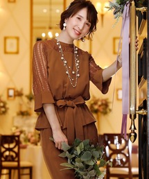 PourVous パンツドレス ハイネックドレスフォーマル＆ロング丈