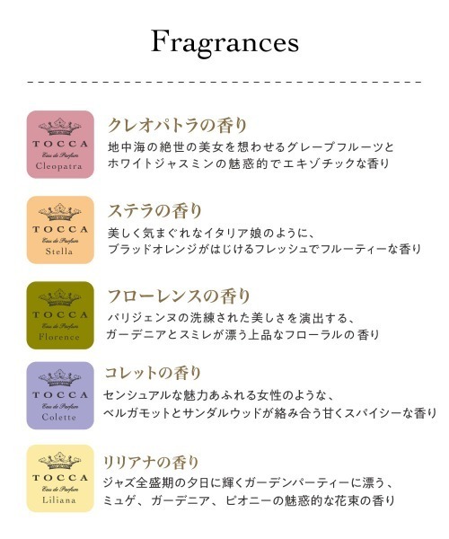 TOCCA BEAUTY（トッカビューティー） 香水 「ZOZOCOSME限定」TOCCA