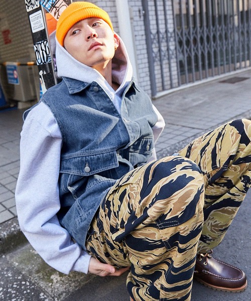 MONO-MART（モノマート） ベスト ジレ 「retock's」ロゴ刺繍 オーバー