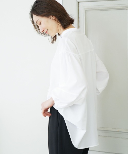 Elura（エルーラ） シャツ ブラウス アイロンいらず袖コンブラウス 