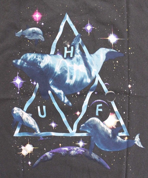 HUF tシャツ スペース ドルフィンズショート スリーブ T シャツ