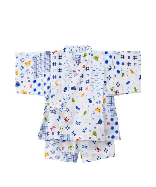 【新品・未使用】miki HOUSE 甚平（パッチワーク柄） パッチワーク柄 プッチー甚平オール – ミキハウスオフィシャルサイト
