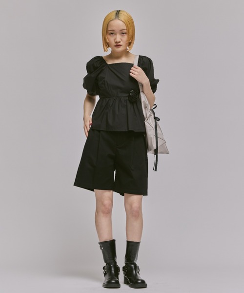HUIS.コットンパンツ　黒 FOX HEAD PATCH REGULAR JOG PANTS | Maison Kitsuné