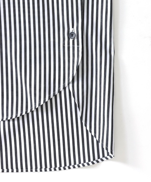 DRESSLAVE ブラウス シャツ LONDON stripe deep slit dress