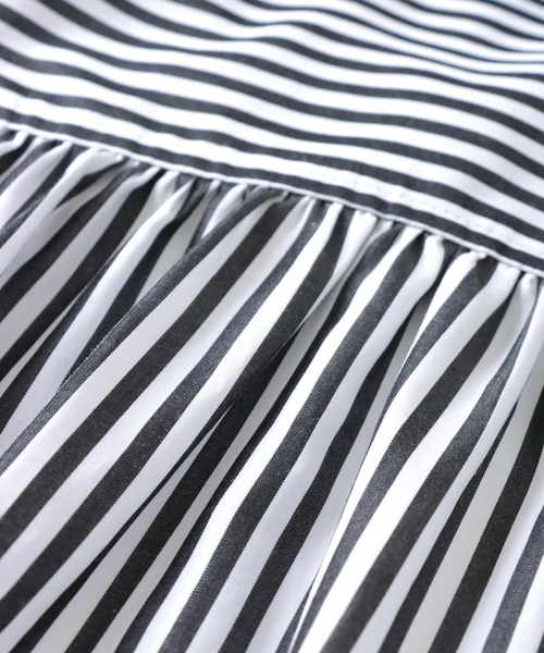 ブラウス シャツ LONDON stripe deep slit dress(ロンドンストライプディープスリットロングシャツ) レディース DRESSLAVE ブラウス シャツ LONDON stripe deep slit dress