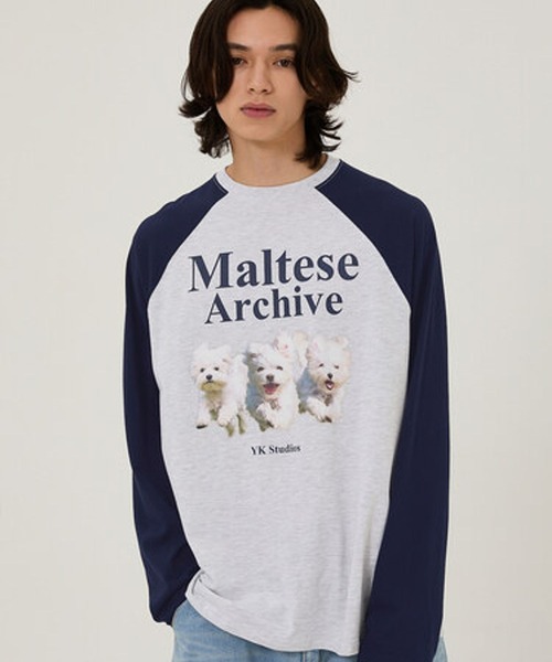 WaiKei tシャツ 「UNISEX」Wai Kei／マルチーズラグランロングT