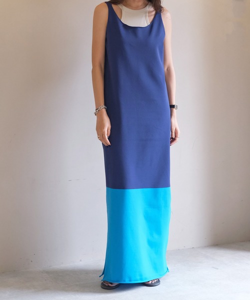 AKTE（アクテ） ワンピース ナローストラップニットワンピース