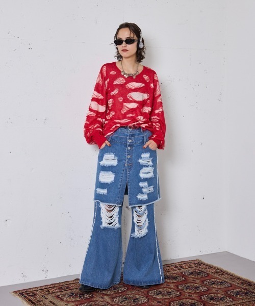 【ARTE】 ダメージ ニット (2色展開) unisex ARTE】 ダメージ ニット (2色展開) unisex (ニット・セーター