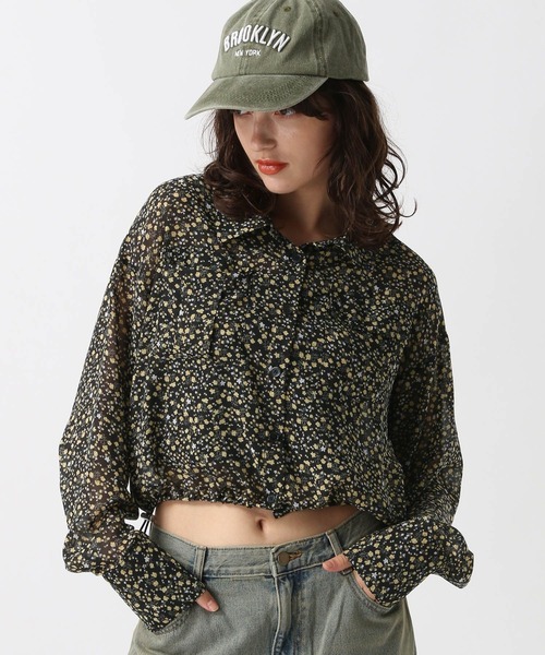 ブラウス シャツ クロップドシャツ　シャツ・ブラウス レディース green label relaxing ブラウス シャツ クロップド -撥水