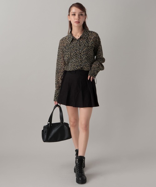 FOREVER21 ブラウス シャツ 「2024FW」クロップドドロストシャツ