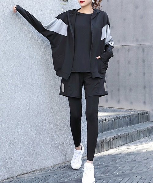 DAY CLOSET レギンス スパッツ レディース バイカラーヨガ