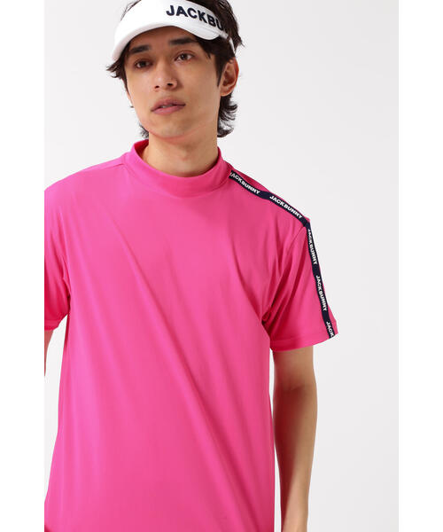 JACK BUNNY!! - 新品 ジャックバニー サライテック 半袖モックネックカットソー(4)サイズM/黒 Jack Bunny!! tシャツ 「Jack Bunny!!」サライテック 半袖モック