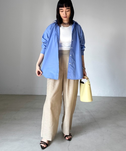 本日限定！Les vacances d'Irina プルオーバーシャツ ブラウス BRICK HOUSE by TOKYO SHIRT ブラウス シャツ オーバーサイズ