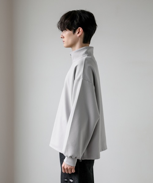 ASTRONOMY tシャツ コットンポンチハーフジップカットソー メンズ