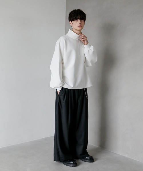 STONE  08SSハーフジップ カットソー ASTRONOMY tシャツ コットンポンチハーフジップカットソー メンズ