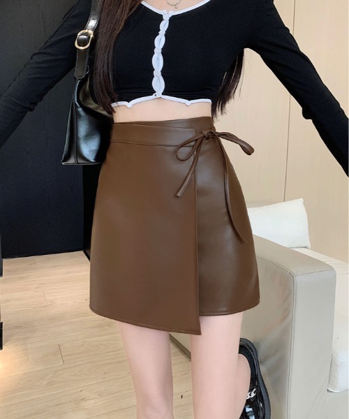 HYSTERIC GLAMOUR レザー　ロック　ミニ　ラップ　スカート　レア HYSTERIC GLAMOUR レザー ロック ミニ ラップ スカート レア くらこ