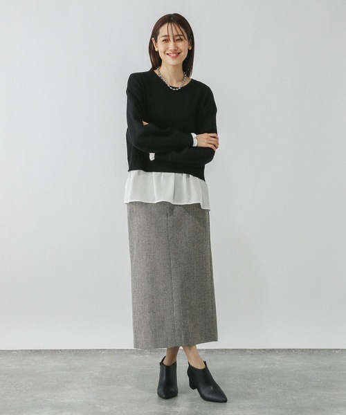 GLOBAL WORK（グローバルワーク） ニット セーター メルティ布帛