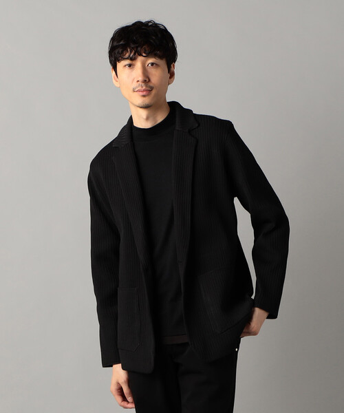 コート ジャケット リブニット ジャケット メンズ 【ACTIVE TAILOR