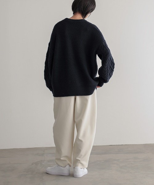 for/c（フォーシー） ニット セーター 「洗濯機可」ボリュームケーブル