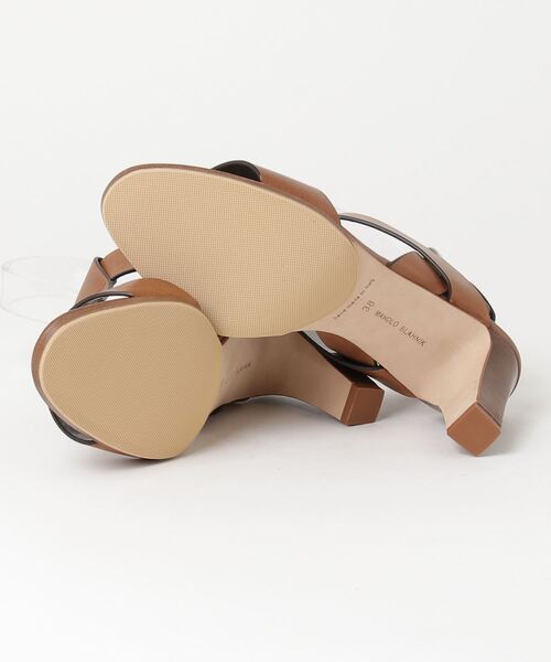MANOLO BLAHNIK ブラウン サンダル H-5058 MANOLO BLAHNIK 「Manolo Blahnik」 ヒールサンダル 38 ブラウン