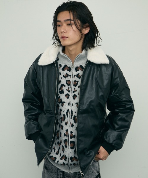 Shoowtime（ショウタイム） ブルゾン アウター fur collar synthetic
