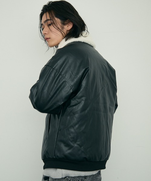 Shoowtime（ショウタイム） ブルゾン アウター fur collar synthetic