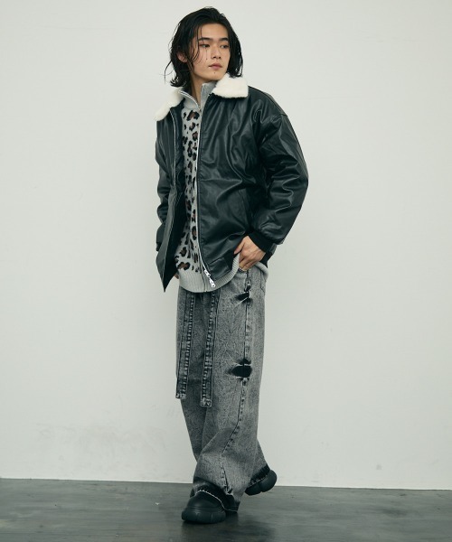 Shoowtime（ショウタイム） ブルゾン アウター fur collar synthetic