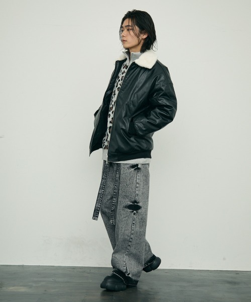 Shoowtime（ショウタイム） ブルゾン アウター fur collar synthetic