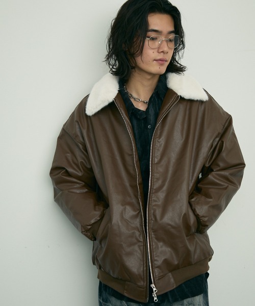 Shoowtime（ショウタイム） ブルゾン アウター fur collar synthetic